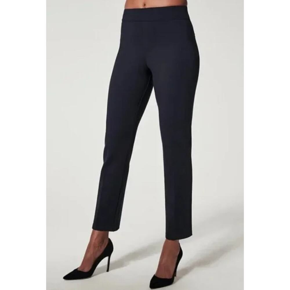 Spanx SPANXsupersmooth PerfectFit Ponte Slim Straight Pant in Navy Size Large - Picture 1 of 12